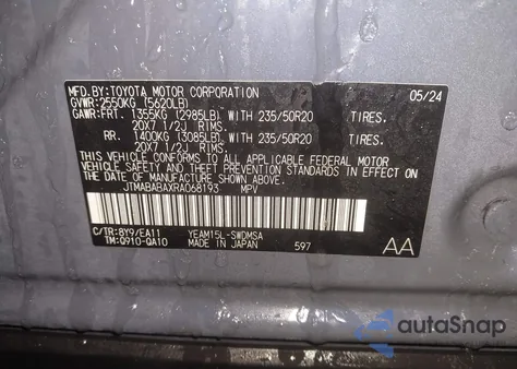 2024 Subaru Solterra Limited from USA, damaged, VIN JTMABABAXRA068193
